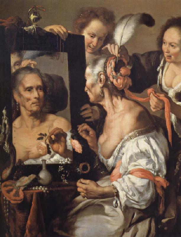 Bernardo Strozzi Woman at the mirror oil painting picture
